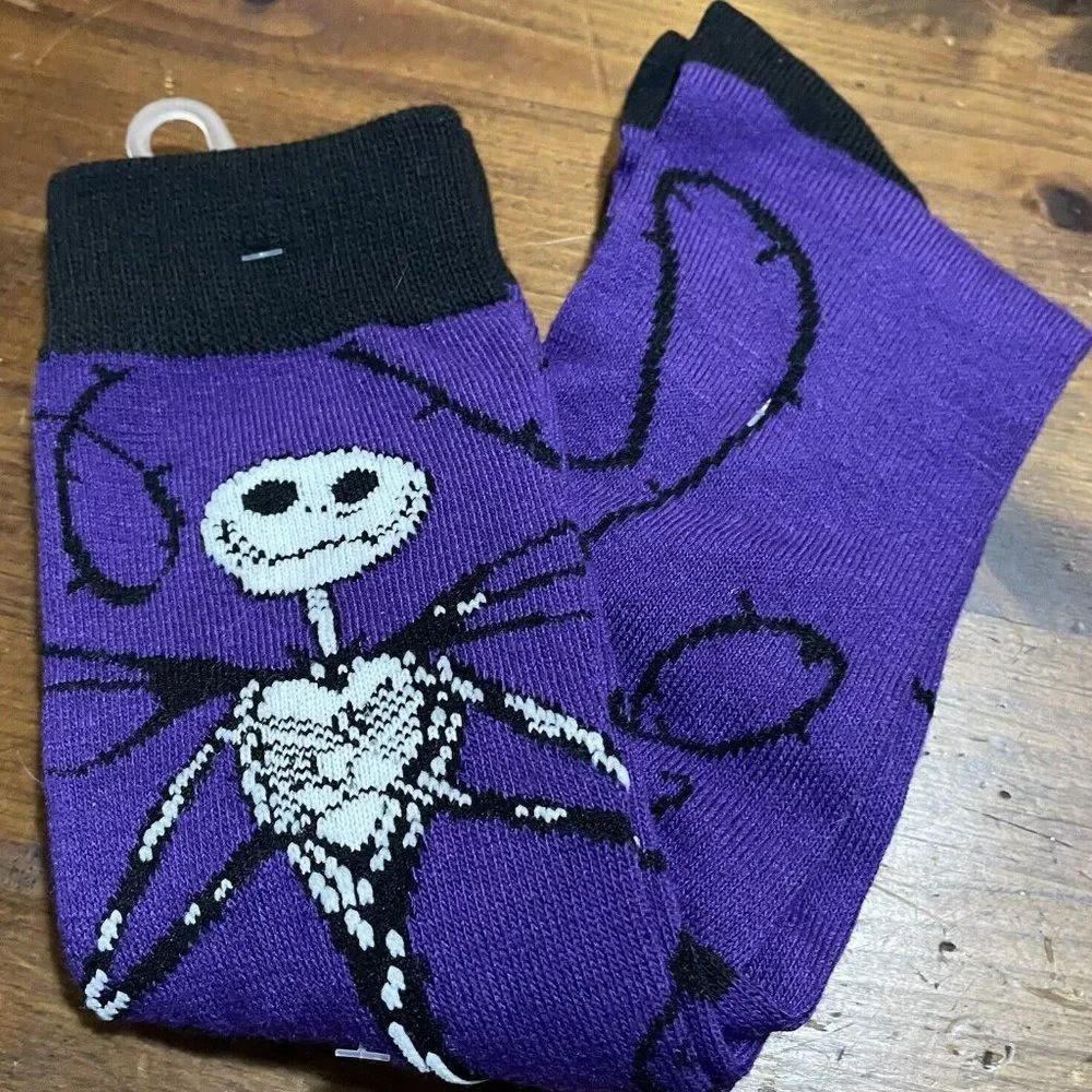 Disney The Nightmare B4 Christmas/Purple Black/Jack Skellington Socks 4-10/NWT